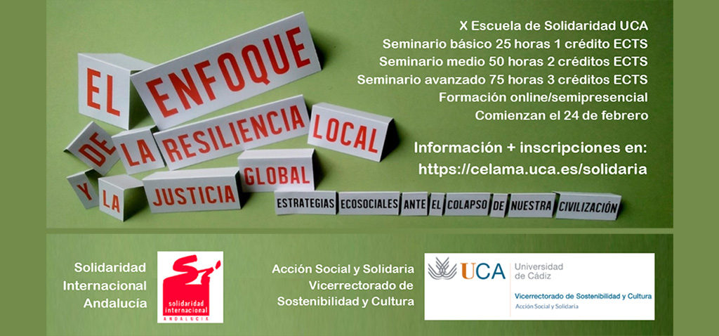 La UCA impulsa los seminarios sobre ‘El enfoque de la resiliencia local y la justicia global’